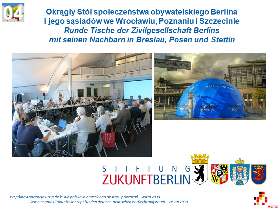 Okrągły Stół społeczeństwa obywatelskiego Berlina i jego sąsiadów we Wrocławiu, Poznaniu i Szczecinie / Runde Tische der Zivilgesellschaft Berlins mit seinen Nachbarn in Breslau, Posen und Stettin