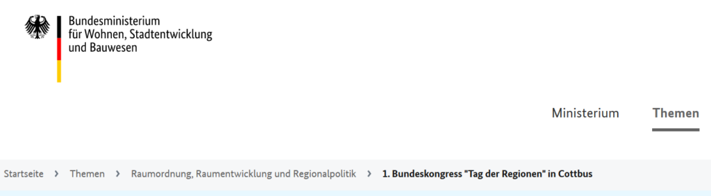 BMWSB, 1. Bundeskongress Tag der Regionen 2023